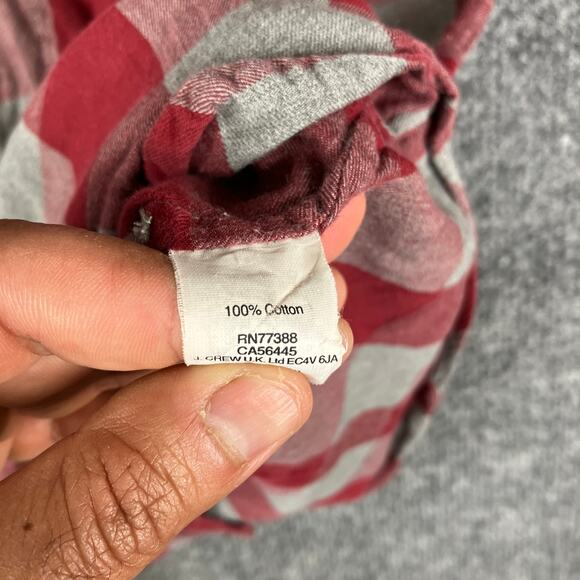 J.Crew Casual Button Shirt Mens Size S Red Gray Plaid Long Sleeve Lightweight - Picture 6 of 8